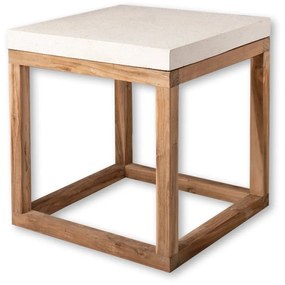 Side Table S Line 50cm X 50cm βοηθητικό με επιφάνεια terrazzo SS434-0091