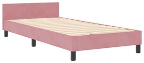 vidaXL Κρεβάτι Ροζ 90x200 εκ Βελούδο