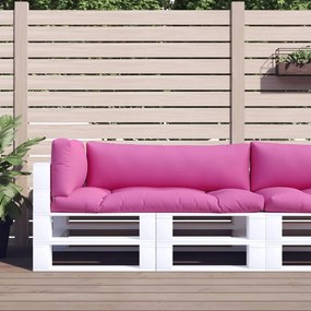 vidaXL Μαξιλάρια Παλέτας 3 τεμ. Ροζ από Ύφασμα Oxford