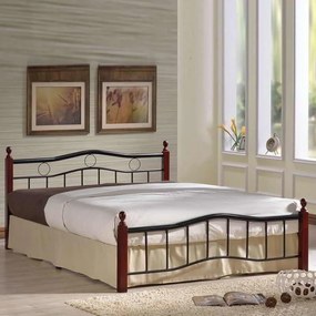 Κρεβάτι διπλό Victor 150x200 Μέταλλο - Ξύλο