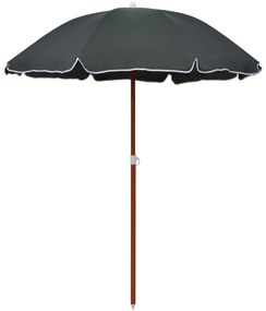 vidaXL Ομπρέλα Κήπου Ανθρακί 180 εκ. με Ατσάλινο Ιστό