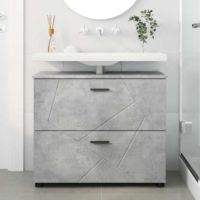 vidaXL Ντουλάπι Μπάνιου Σκυρόδεμα Γκρι 76,5 x 35 x 64 εκ