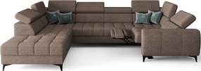 Γωνιακός καναπές Calyra Max I Relax-Καφέ-Αριστερή
