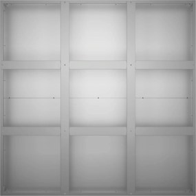 vidaXL Γλάστρα Κήπου Ασημί 100 x 100 x 30 cm Γαλβανισμένος Χάλυβας