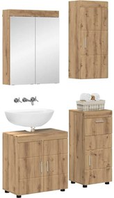 vidaXL Σετ Επίπλων Μπάνιου TULUM Artisan Oak Επεξεργασμένο ξύλο