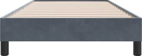 vidaXL Box Spring Κρεβάτι χωρίς στρώμα Σκούρο γκρι Βελούδινο