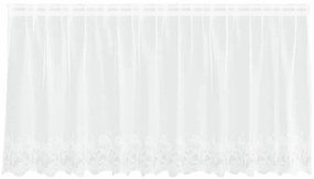 vidaXL Κουρτίνες με κουρτίνες Floral Λευκό 300 x 80 εκ. Πολυεστέρας
