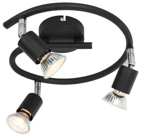 Σποτ Τρίφωτο Aca Trinity MC634BK3G Black Matt