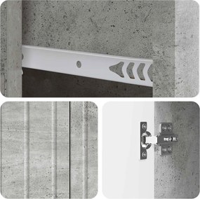 vidaXL Πλαϊνό γραφείο Γκρι Σκυροδέματος 66 x 34,5 x 92 cm