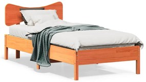 vidaXL Σκελετός Κρεβ. Χωρίς Στρώμα Καφέ Κεριού 100x200 εκ Μασίφ Πεύκο