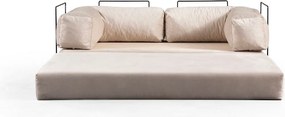 2-Seat Sofa-Bed Via Con - Cream Cream