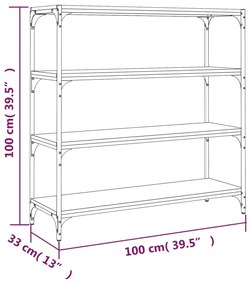 ΒΙΒΛΙΟΘΗΚΗ SONOMA ΔΡΥΣ 100X33X100 ΕΚ. ΕΠΕΞΕΡΓ. ΞΥΛΟ &amp; ΑΤΣΑΛΙ 819358