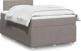 vidaXL Κρεβάτι Boxspring με Στρώμα Taupe 120x200 εκ. Υφασμάτινο