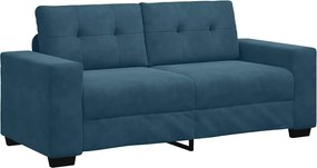 vidaXL Καναπές Διθέσιος Μπλε Βελούδο 180x77x82 εκ.