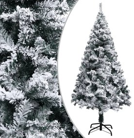 vidaXL Χριστουγεννιάτικο Δέντρο Τεχνητό με Χιόνι Πράσινο 120 εκ. PVC