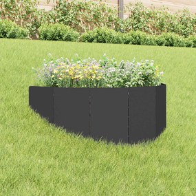 vidaXL Περίγραμμα γκαζόν 100 x 45 cm Ατσάλι Μαύρο