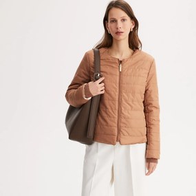 Κοντό καπιτονέ μπουφάν με φερμουάρ