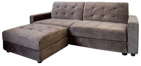Καναπές Κρεβάτι &amp; Σκαμπό Jackson Grey-Brown E9579,1 193X81X77 cm Ύφασμα