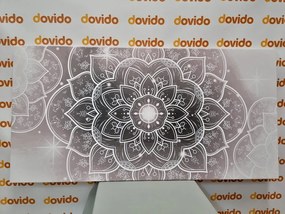 Εικόνα ανατολίτικο Mandala σε μαύρο & άσπρο - 120x60