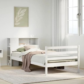 vidaXL Κρεβάτι Βιβλιοθήκη Χωρίς Στρώμα 100x200 εκ. Μασίφ Ξύλο Πεύκο