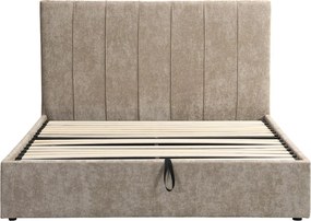 Επενδυμένο κρεβάτι Denzel-Xaki-160x200-Lift-Storage