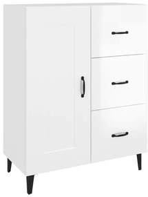 vidaXL Ντουλάπι Γυαλιστερό Λευκό 69,5x34x90 εκ. Επεξεργασμένο Ξύλο