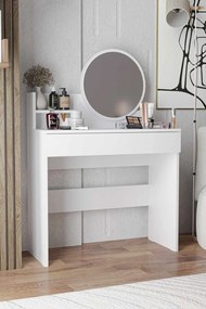 Make-Up Table Harmony Mini Round - White White