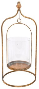 Φανάρι 373-92-016 Bird 41x20x13,5cm Rust Metal, Glass