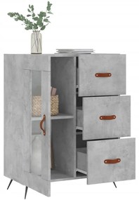 vidaXL Ντουλάπι Γκρι Σκυροδέματος 69,5x34x90 εκ. Επεξεργασμένο Ξύλο