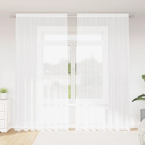 vidaXL Κουρτίνα Δαντέλας με κουρτίνες Λευκό 300 x 200 cm Πολυεστέρας