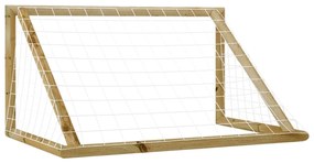 vidaXL Τέρμα Ποδοσφαίρου με Δίχτυ 160x80x100 εκ. Εμποτισμ. Ξύλο Πεύκου