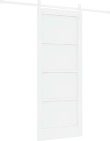 VidaXL Συρόμενη Πόρτα ORKDAL 83 x 202 εκ. Επεξεργασμένο Ξύλο Λευκό