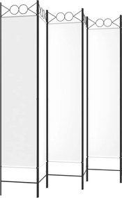 vidaXL Διαχωριστικό Δωματίου με 6 Πάνελ Λευκό 240x200 εκ. από Ύφασμα