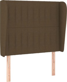 vidaXL Κρεβάτι Boxspring με Στρώμα Σκούρο Καφέ 90x200 εκ. Υφασμάτινο
