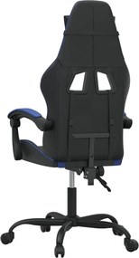 vidaXL Καρέκλα Gaming Μαύρο/Μπλε από Συνθετικό Δέρμα