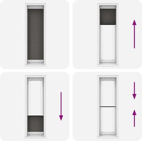 vidaXL Πλισέ περσίδα Μαύρο 60x200 cm Πλάτος υφάσματος 59,4 cm