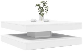 Τραπεζάκι σαλονιού περιστρεφόμενο κατά 360 μοίρες Λευκό