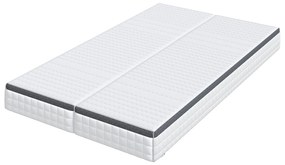 vidaXL Στρώματα 2 pcs Λευκό, Γκρι 60 x 200 cm Πλεκτό ύφασμα