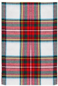 Amo la Casa Runner Βαμβακερό Καρώ 45x140 - Tartan Λευκό/Κόκκινο