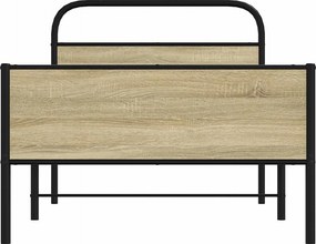 vidaXL Πλαίσιο Κρεβ. Χωρ. Στρώμα Sonoma Δρυς 90x200 εκ. Επεξ. Ξύλο