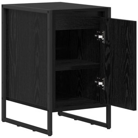 vidaXL Κομοδίνο 2 pcs Μαύρη Οξυά 39,5 x 30 x 50 εκ Επεξεργασμένο ξύλο