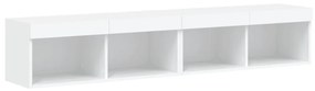 vidaXL Έπιπλα Τηλεόρασης με LED 2 τεμ. Λευκά 80 x 30 x 30 εκ.