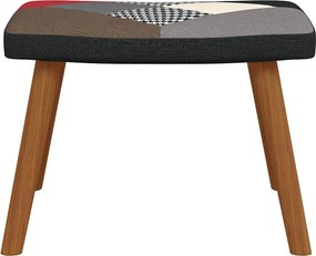 vidaXL Πολυθρόνα Relax Σχέδιο Patchwork Υφασμάτινη με Σκαμπό