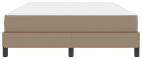 vidaXL Κρεβάτι με στρώμα Καπουτσίνο 140 x 200 cm Τεχνητό δέρμα