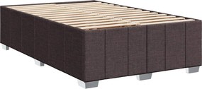 vidaXL Κρεβάτι box spring με στρώμα Σκούρο Καφέ 120 x 190 cm Ύφασμα