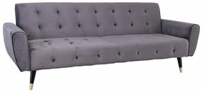 Καναπές κρεβάτι Mesa 496, Λειτουργία ύπνου, Γκρι, 219x83x83cm, Πόδια: Ξύλο
