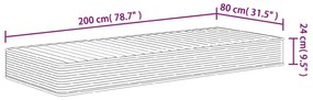 Στρώμα Αφρού Medium Soft 80x200 εκ. - Λευκό