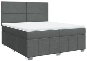 ΚΡΕΒΑΤΙ BOXSPRING ΜΕ ΣΤΡΩΜΑ ΣΚΟΥΡΟ ΓΚΡΙ 200X200 ΕΚ. ΥΦΑΣΜΑΤΙΝΟ 3291769