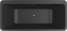 Acrilan Evita Black Matt - Ακρυλική Μπανιέρα 190x90 εκ - Maxxcoat, Αερομασάζ