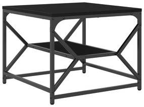 vidaXL Μαύρο Τρεμπάκι Καφέ με Ράφι, 51x50x40 εκ, Φτιαγμένο από Επεξεργασμένο Ξύλο